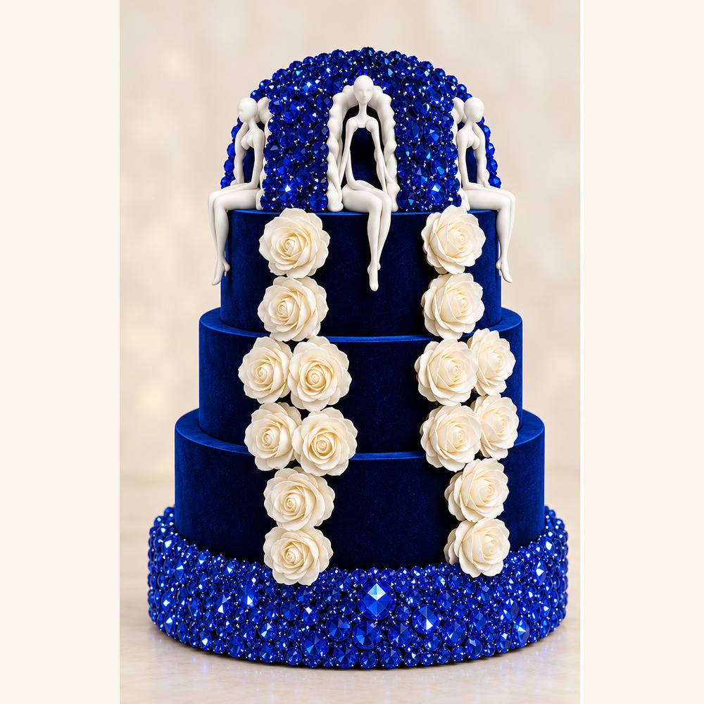 Celestial Grace blue memorial centerpiece